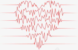 简约心电图元素矢量图素材