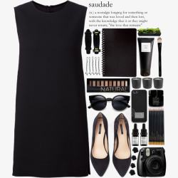 黑色连衣裙和鞋子素材