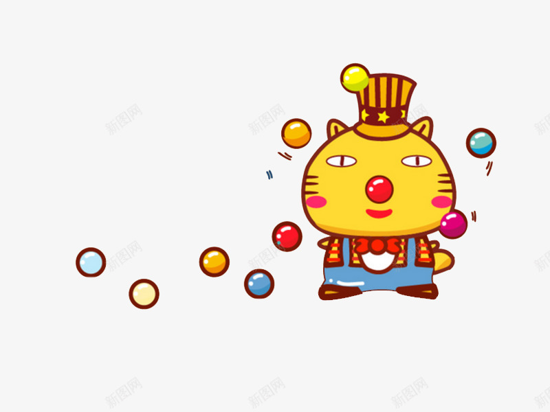 吹泡泡的动物png免抠素材_新图网 https://ixintu.com 动物 卡通 可爱的 小泡泡 小猫 简笔 黄色的