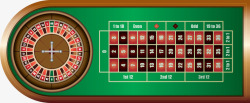绿色转盘赌博工具矢量图高清图片