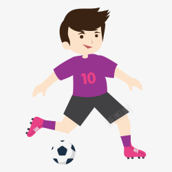 踢足球卡通人物踢足球比赛人物插画矢量图高清图片