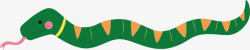 蛇插画绿色圆弧花蛇元素矢量图高清图片