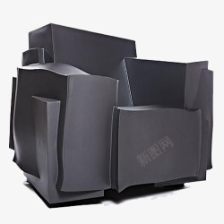 黑色方形椅子素材