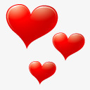 红心阿凡达表情符号面对情感情人图标图标