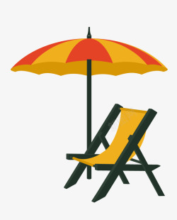 彩色沙滩椅彩色手绘沙滩椅高清图片