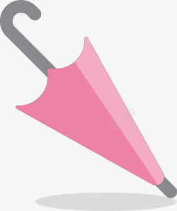 一个粉色的雨伞矢量图素材