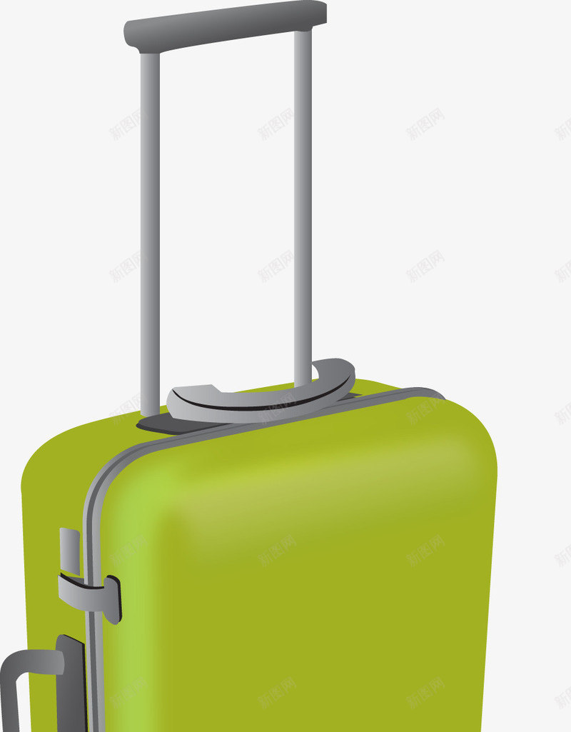 可爱绿色旅行箱png免抠素材_新图网 https://ixintu.com 度假 打包 收纳 旅行 旅行箱 绿色 行李箱