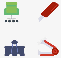 办公用品裁纸刀卡通办公用品高清图片