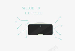 黑色VR科技眼镜素材