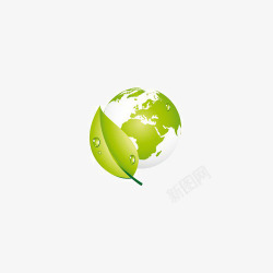 绿叶地球环保标志素材