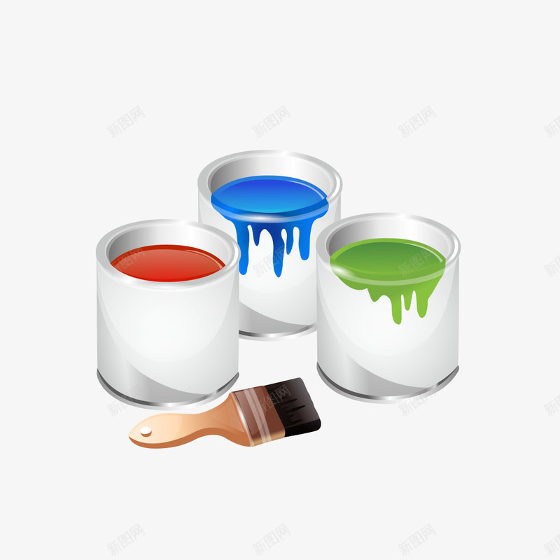 红蓝绿油漆图案png免抠素材_新图网 https://ixintu.com 图案 油桶 油漆 红蓝绿油漆图案