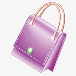 紫色女士手提皮包素材
