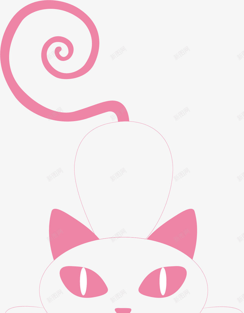可爱的猫咪矢量图ai免抠素材_新图网 https://ixintu.com 动物 卡通手绘 宠物 小猫 水彩 猫咪 粉色 矢量图