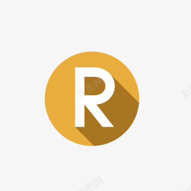 黄色R图标图标