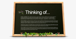 蔓藤边框英文黑板高清图片