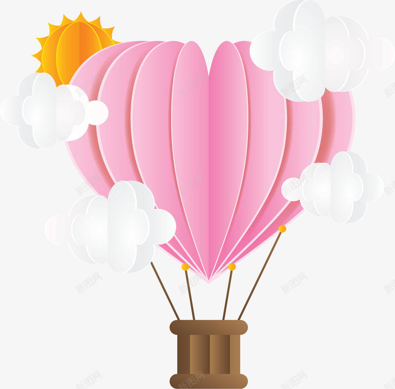 粉红折纸爱心热气球矢量图ai免抠素材_新图网 https://ixintu.com 情人节 折纸爱心 热气球 爱心热气球 矢量png 粉红热气球 矢量图
