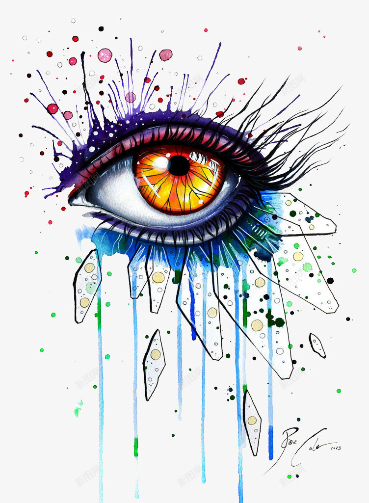 抽象的感觉png免抠素材_新图网 https://ixintu.com PixieCold by 多彩 彩色 抽象的感觉 摩登 梦幻 水彩 漂亮 漂亮的眼睛 艺术
