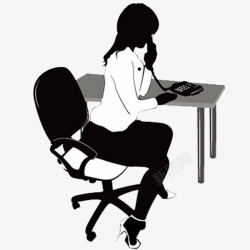 办公的人素材坐在椅子上打电话的女人高清图片
