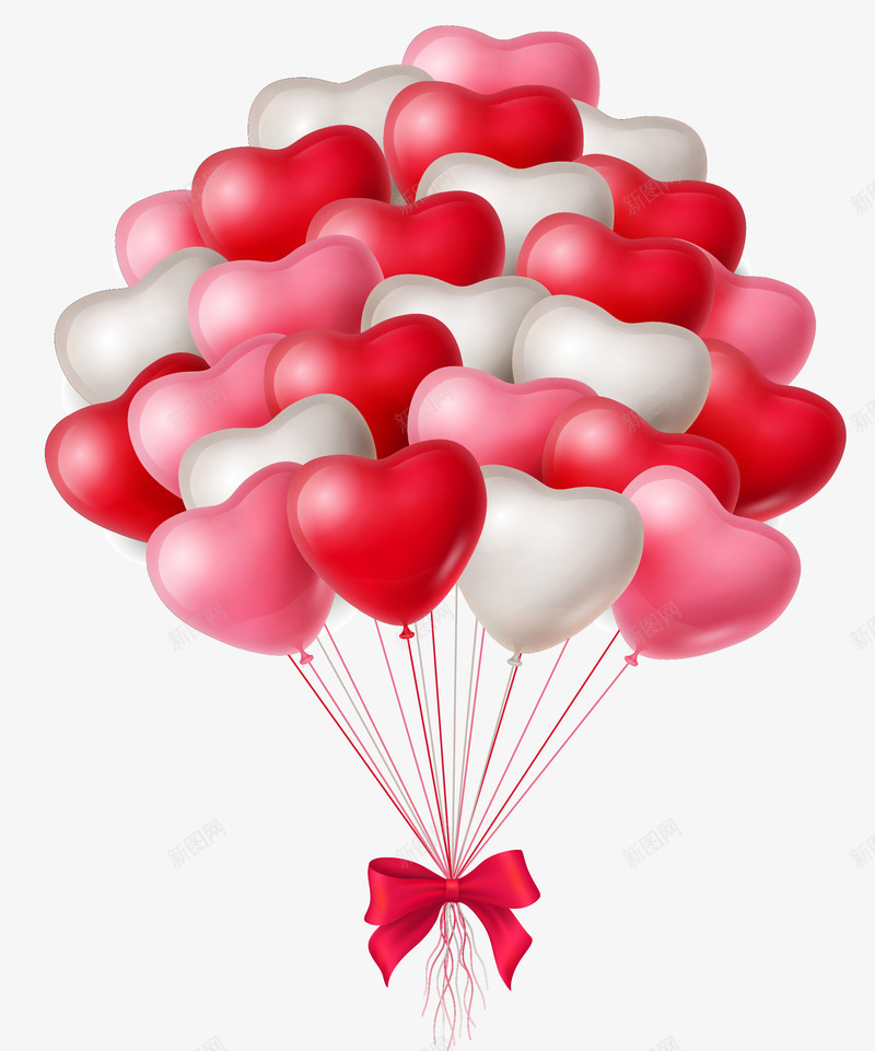 手绘心形气球png免抠素材_新图网 https://ixintu.com 心形气球 情人节 惊喜 手绘 气球墙 浪漫 珠光气球 礼物 粉色气球 红色气球