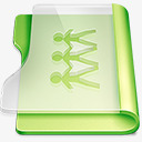 绿色合作桌面图标图标