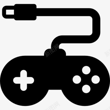 游戏控制器和USB端口图标图标