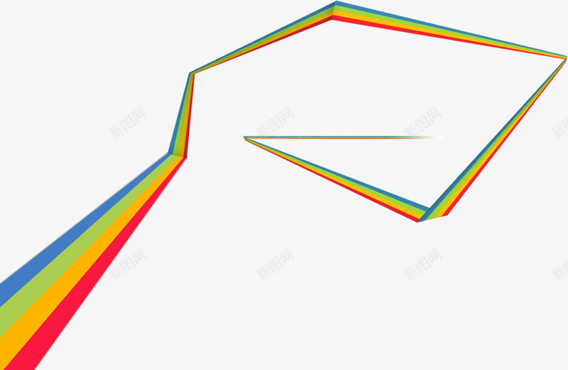 彩色彩虹不规则几何图形png免抠素材_新图网 https://ixintu.com 不规则 几何 图形 彩色 彩虹