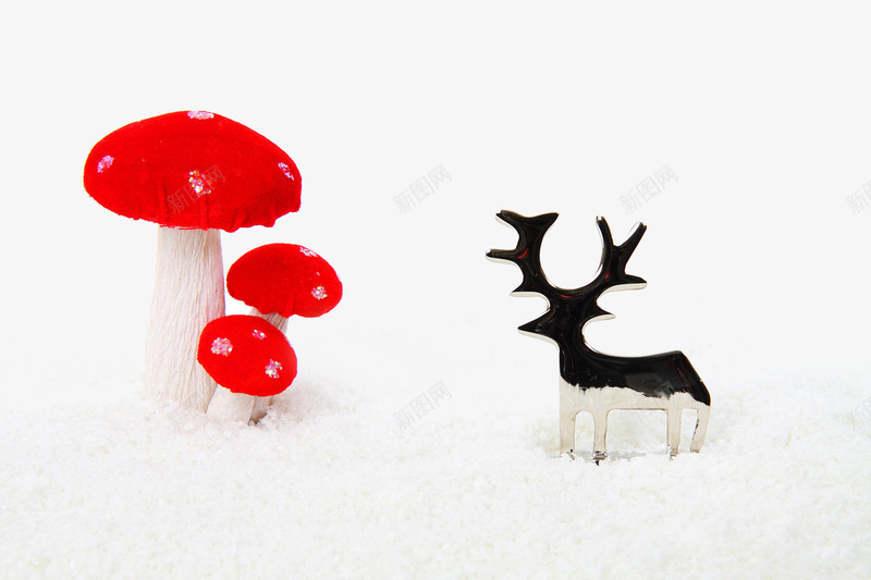 圣诞节节日png免抠素材_新图网 https://ixintu.com 圣诞元素 圣诞节 庆典 庆典素材 节日 节日素材 蘑菇 麋鹿