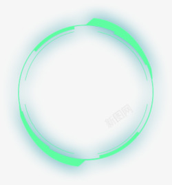 科技光效圈蓝色环形光效高清图片