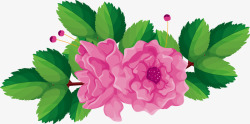 复古手绘蔷薇花素材