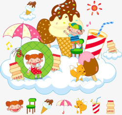 彩虹糖冰淇淋冰淇淋乐园高清图片