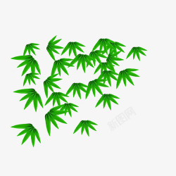 片片竹叶素材