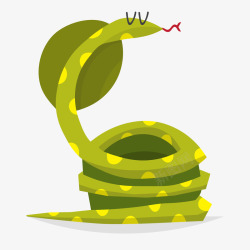 绿色的蛇动物矢量图素材