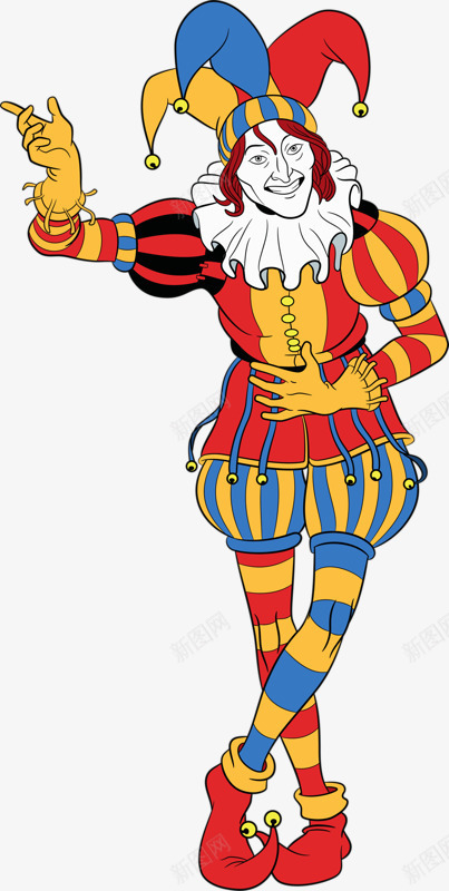 扮演小丑png免抠素材_新图网 https://ixintu.com 小丑 小丑服装 杂技演员 马戏团