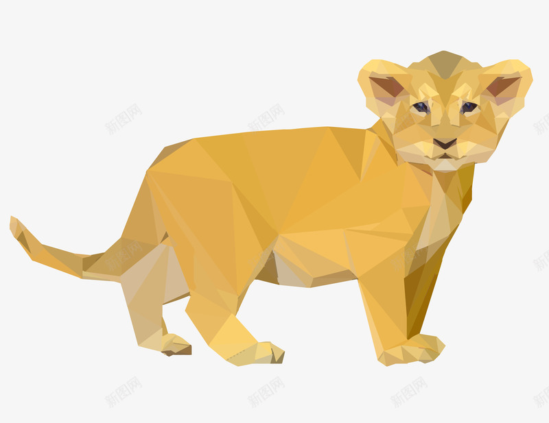 非洲小狮子png免抠素材_新图网 https://ixintu.com 动物库 幼仔 狮子 猫科动物库 非洲