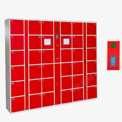 电子条码储物柜红色电子条码超市储物柜和条码显高清图片