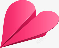 粉色的飞机情人节粉色爱心纸飞机高清图片