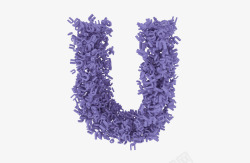 淡紫色字母立体粒子字母高清图片