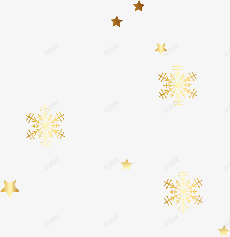 冬季美丽金色雪花png免抠素材_新图网 https://ixintu.com 冬季雪花 寒冷冬天 漂浮雪花 美丽雪花 金色雪花 飘落