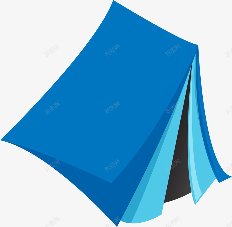 蓝色卡通帐篷png免抠素材_新图网 https://ixintu.com 卡通帐篷 夏令营 度假 蓝色帐篷 装饰图案 野营
