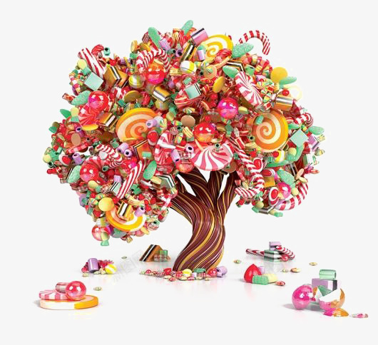 糖果小树png免抠素材_新图网 https://ixintu.com 小树插画 水果糖 甜食 糖果 糖果树