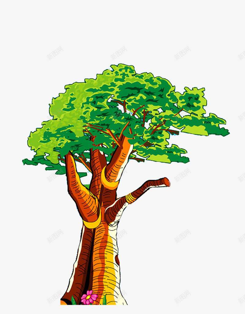 树png免抠素材_新图网 https://ixintu.com 卡通 手绘 树 树木 树林 森林 植物 淘宝装饰 背景图案
