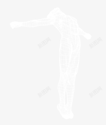 科技白色人物png免抠素材_新图网 https://ixintu.com h5素材 科技白色人物 线条