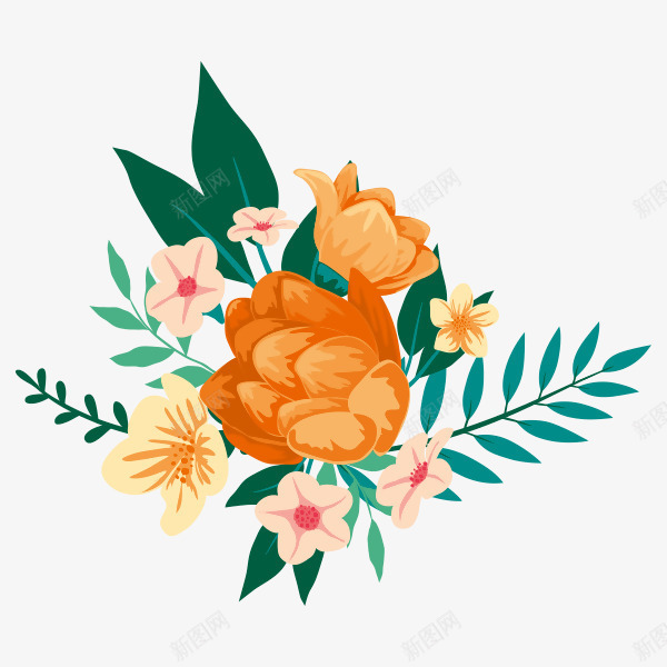 卡通插画花png免抠素材_新图网 https://ixintu.com 卡通 卡通花 插画 花