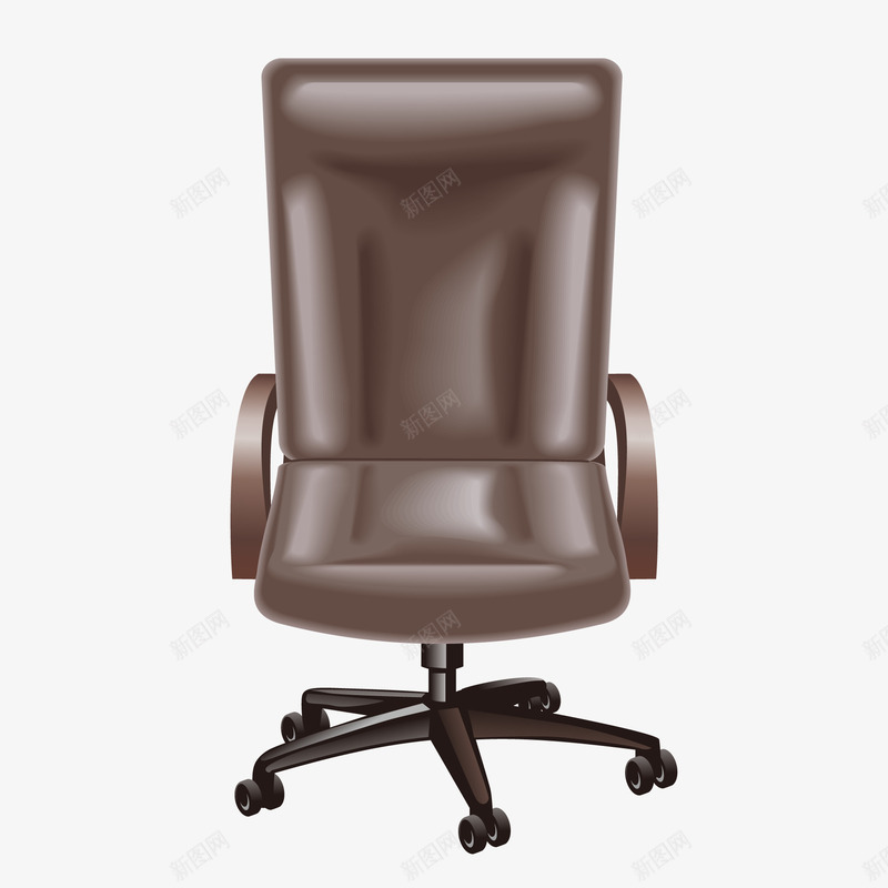 卡通棕色的椅子矢量图ai免抠素材_新图网 https://ixintu.com 办公椅 卡通 家具设计 棕色 椅子设计 矢量图