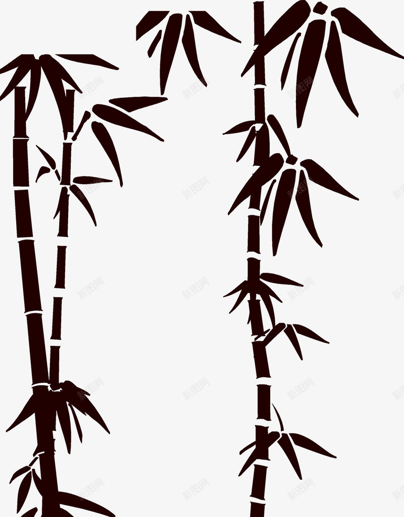 色竹子矢量图ai免抠素材_新图网 https://ixintu.com 竹叶 竹子 竹杆 矢量图