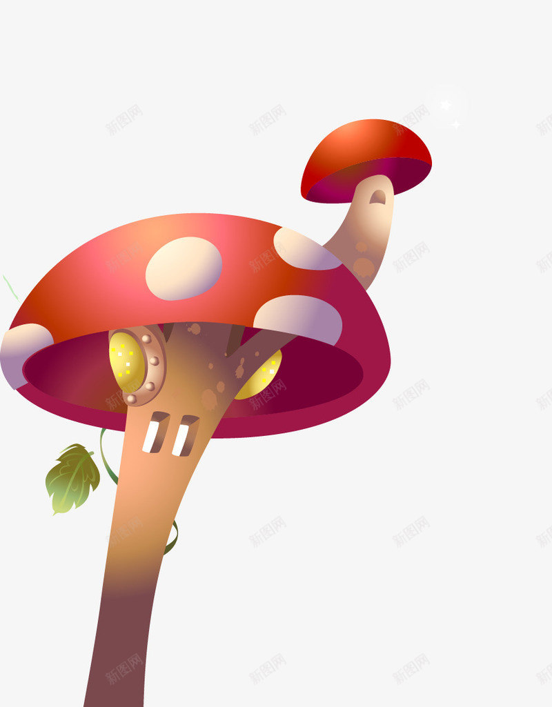 森林精灵装饰元素png免抠素材_新图网 https://ixintu.com 精灵 蘑菇 蘑菇房子