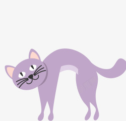 紫色小猫咪素材