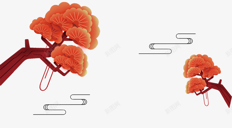 卡通迎客松装饰图案png免抠素材_新图网 https://ixintu.com 恭贺新年 折扇吊饰 新春大吉 新春快乐 爆竹灯笼 祥云云彩