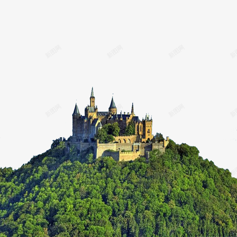 森林环绕的城堡png免抠素材_新图网 https://ixintu.com 历史 城堡 宏伟 法国 法国城堡 白墙 酒庄 酒店 高处 黑屋顶