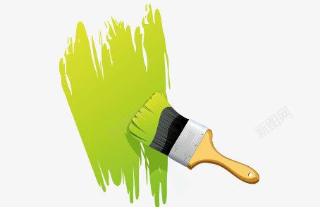 刷漆油漆刷子绿色png免抠素材_新图网 https://ixintu.com 刷子绿色 刷漆 油漆